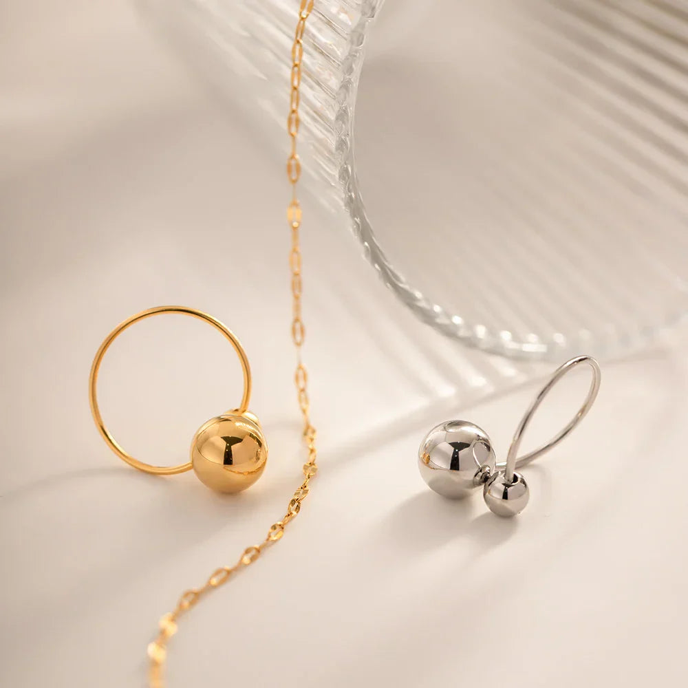 Maliben | 18k Bold Two Ball Open Ring