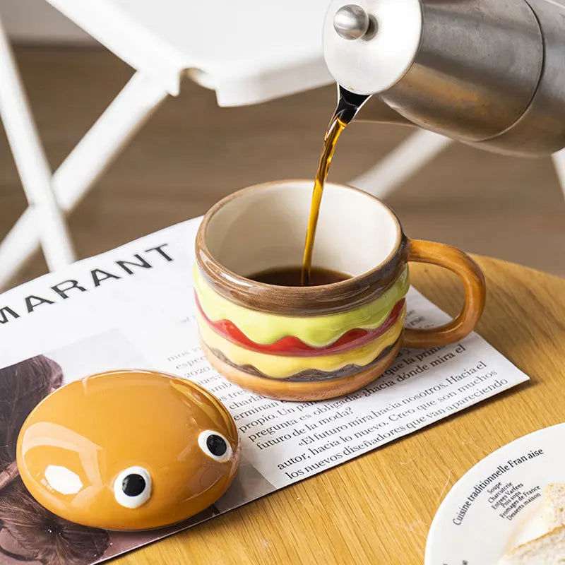 Maliben | Yummy Hamburger-Shaped Ceramic Hamburger Mug