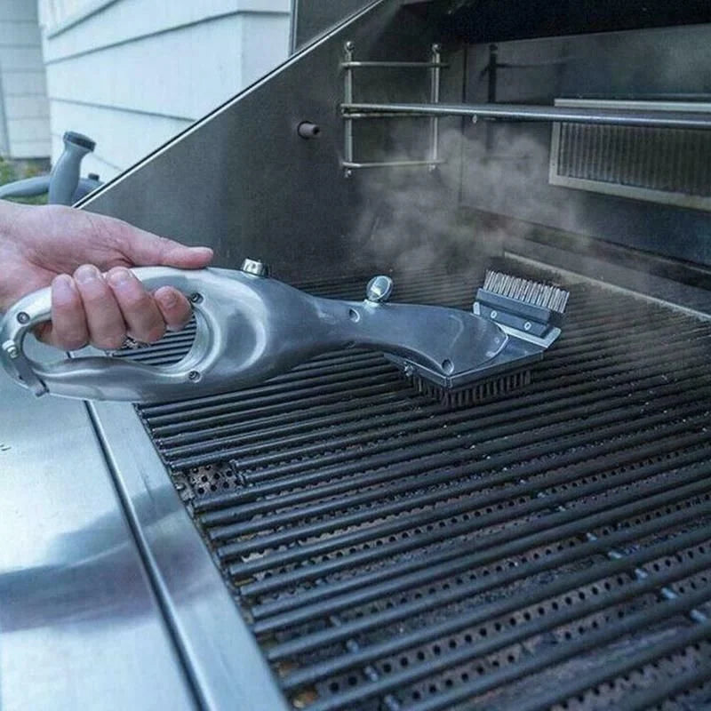 Maliben | Grillmaster Bbq Cleaning Brush | Effective Steam Cleaning | With Scraper & Rust Protection