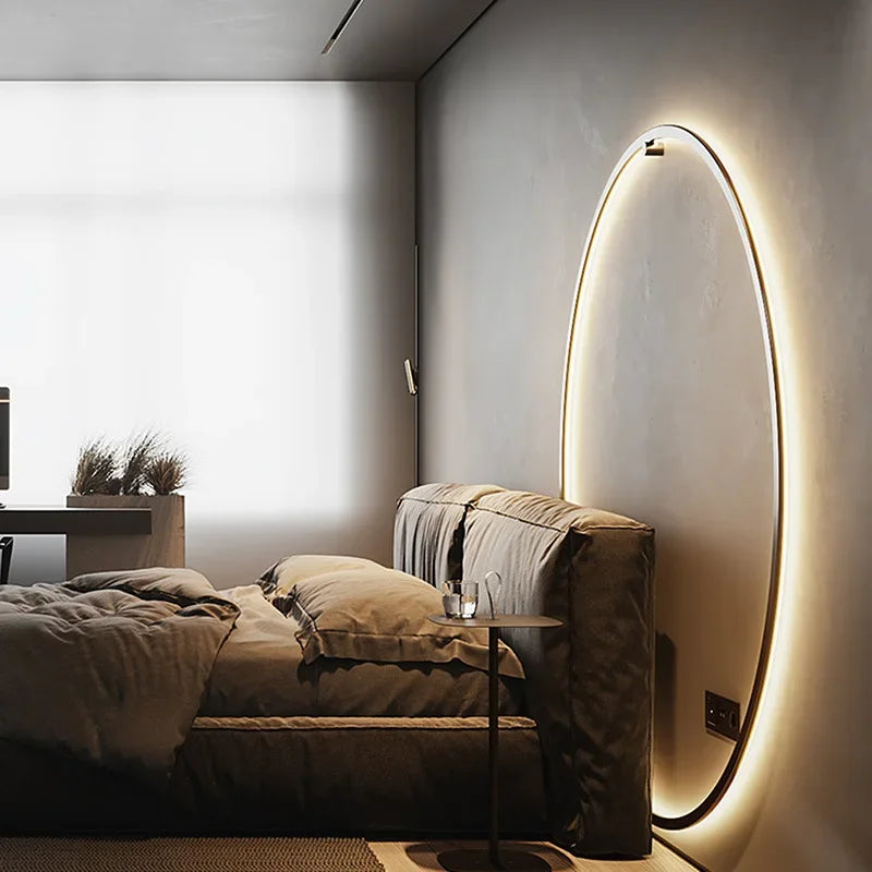 Maliben | Minimalist Led Circle Background Wall Lamp
