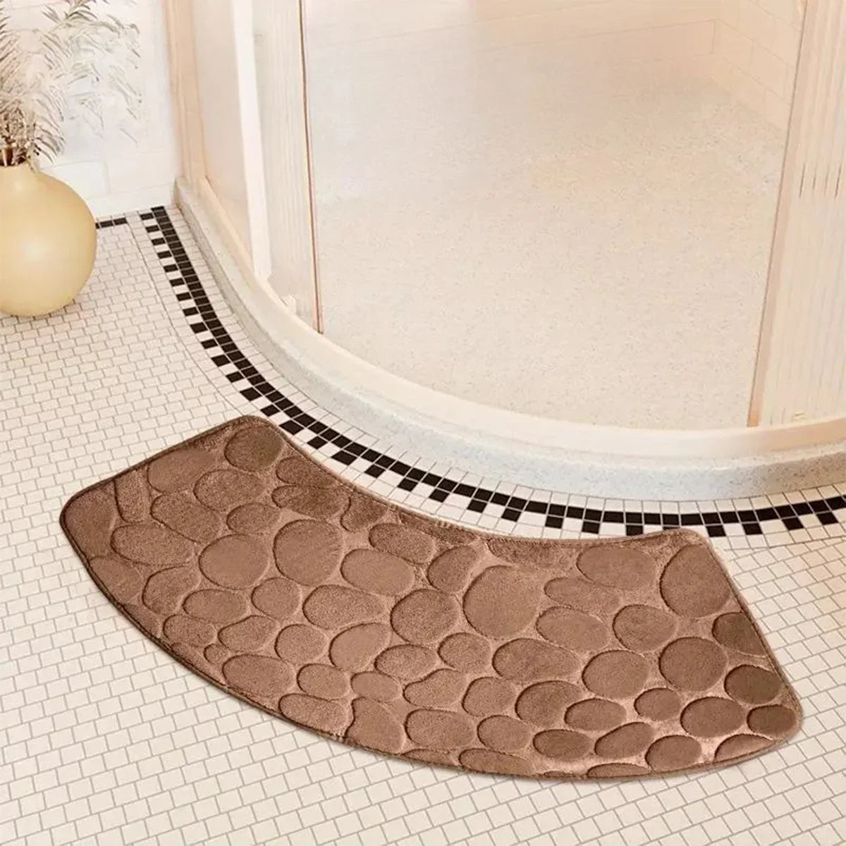 Maliben | Curved Thickened Non-Slip Bath Mat For Shower And Toilet Floor