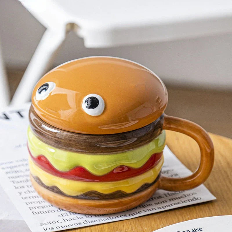 Maliben | Yummy Hamburger-Shaped Ceramic Hamburger Mug