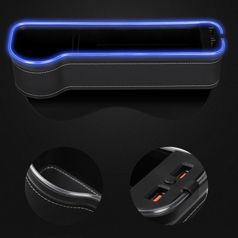Maliben | Usb Charging Led Car Seat Gap Organizer