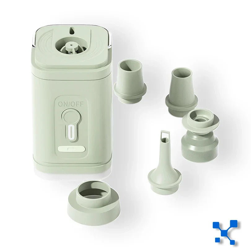 Maliben | Airbreezy Mini Air Pump | Ultra Compact & Usb-C Rechargeable | 5 Nozzles | 200l/Min Power