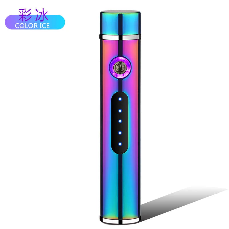 Maliben | Voltrino Cylinder Usb Lighter | Double Arc Technology | Rechargeable & Windproof | Noble Metal Casing For Men