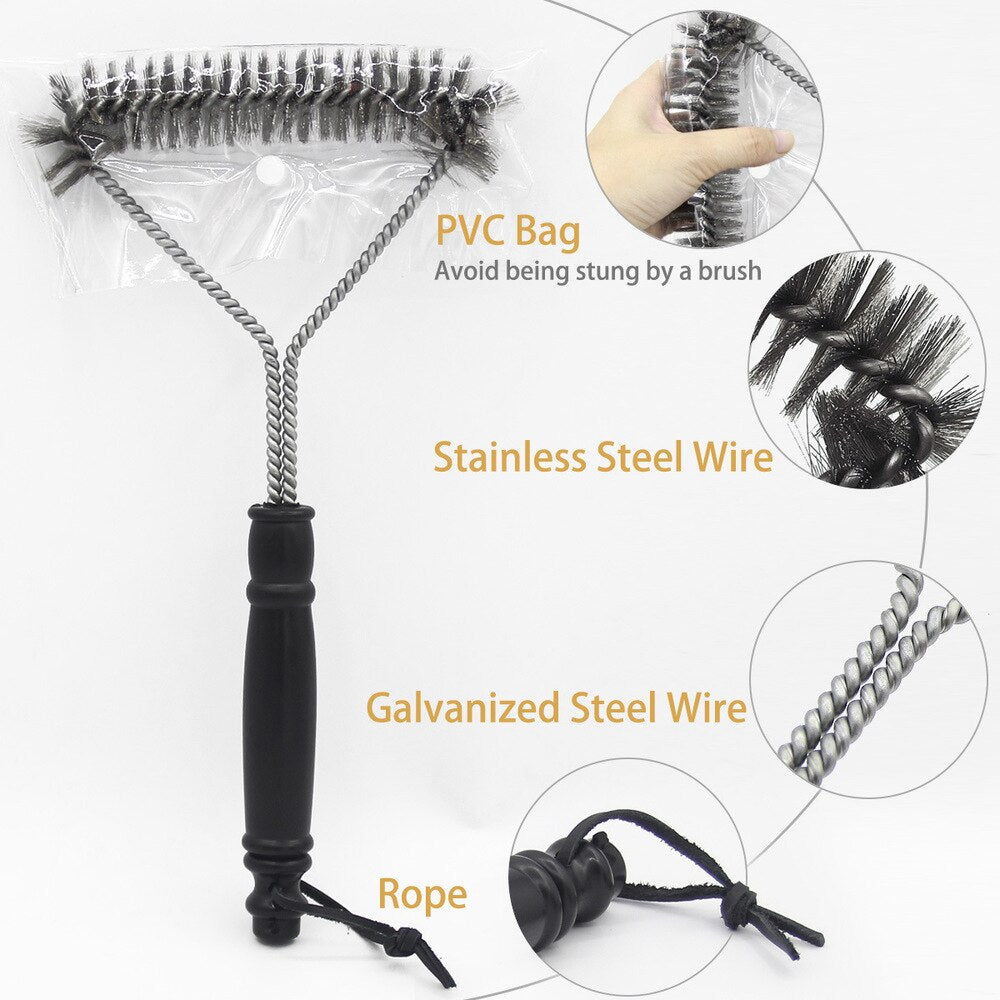 Maliben | Stainless Steel Bbq Grill Cleaning Brush
