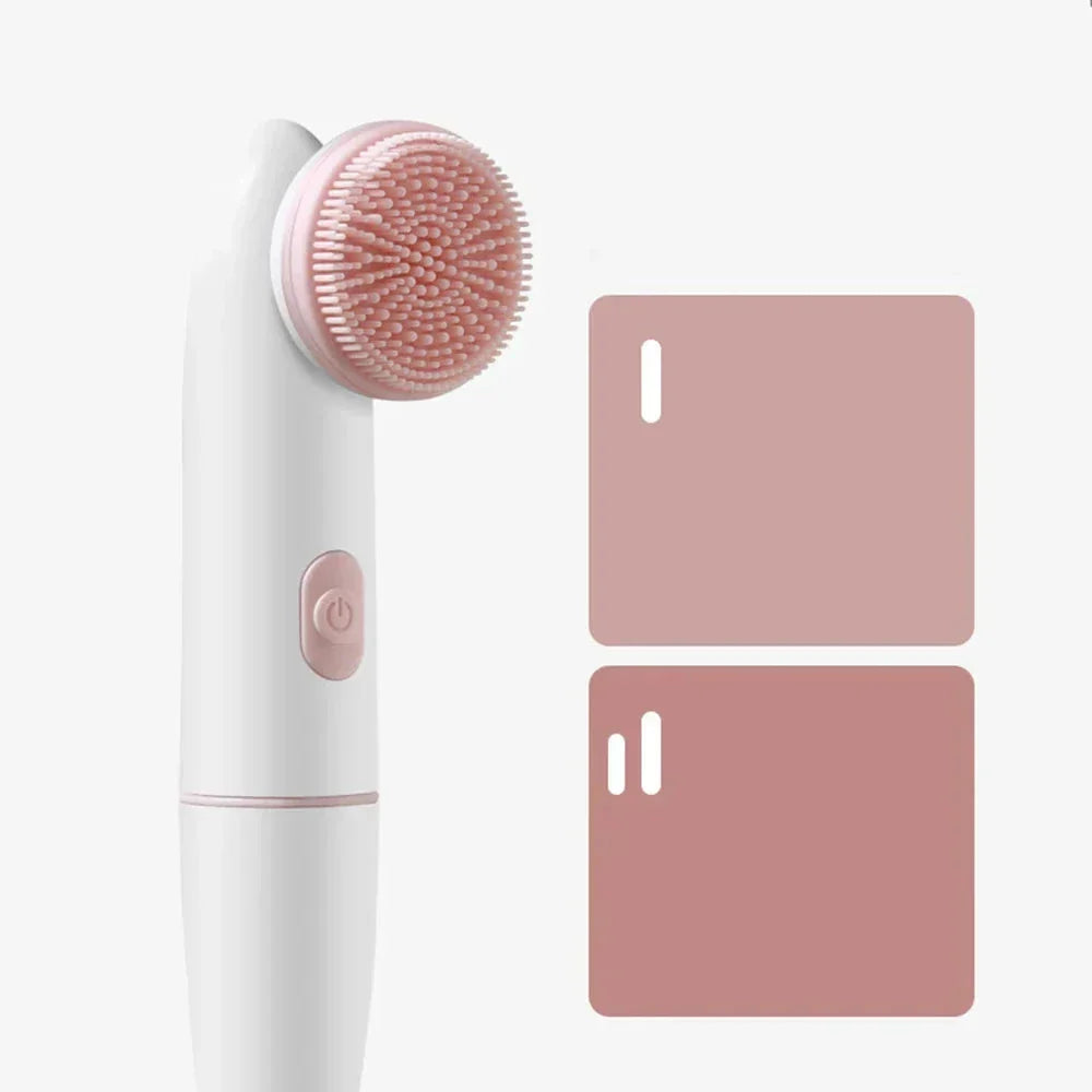 Maliben | SkInvora 2-in-1 Facial Cleansing Device Silicone | Deep Cleansing & Massage | Waterproof & Skin-Friendly | 15.8 × 4.7 × 2.7 Cm