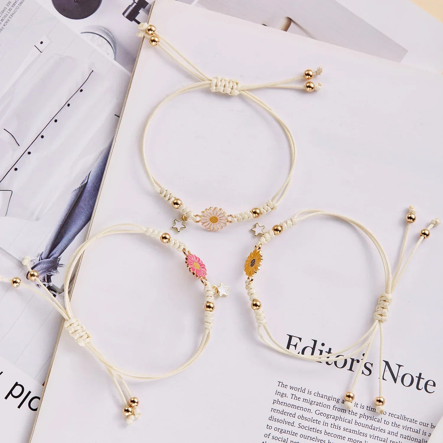 Maliben | Braided Feminine Flower Star Bracelet