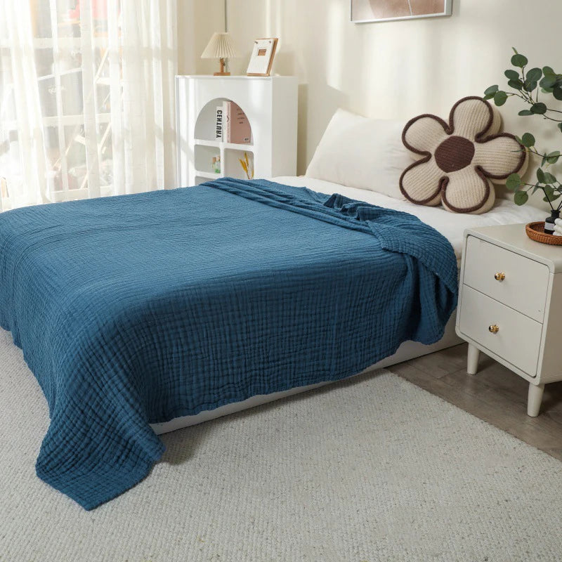Maliben | Cottonbreeze | Muslin Blanket Made Of 100% Cotton | 6-Layer, Breathable & Lightweight | For Sofa & Bed