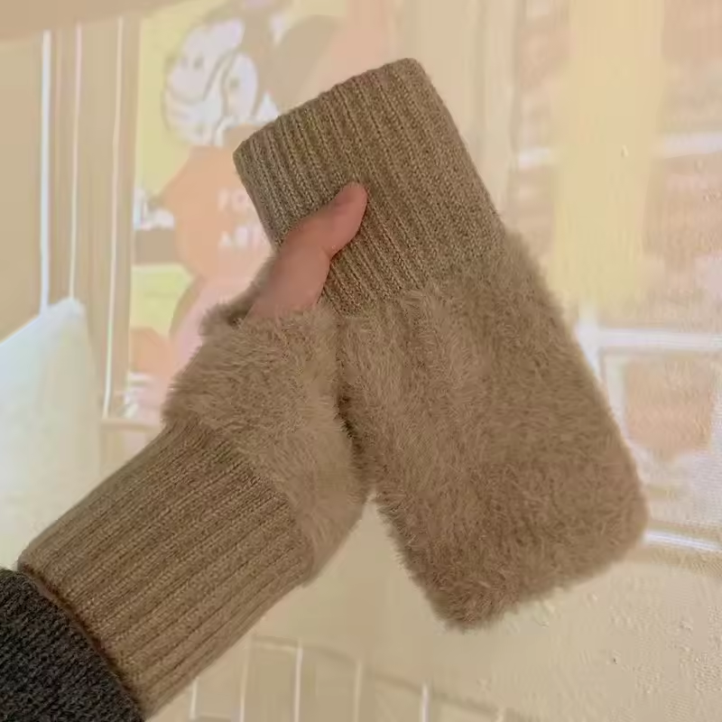 Maliben | Unisex Fleece Fingerless Gloves – Warm, Soft And Functional