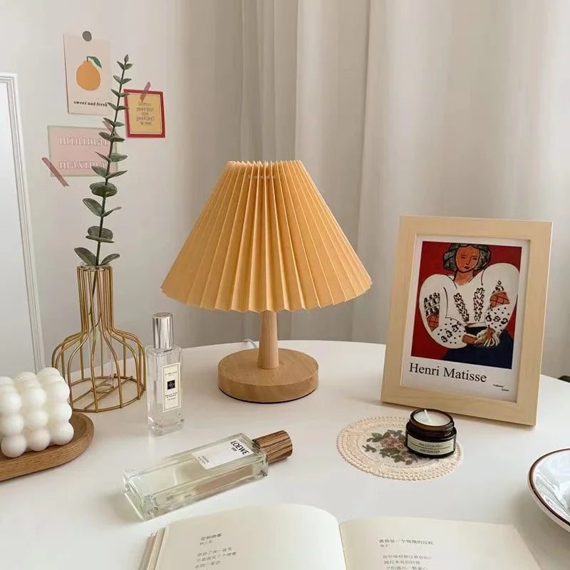 Maliben | Foldable Pleat Table Lamp - Stylish Foldable Led Table Lamp For Unique Interior Design