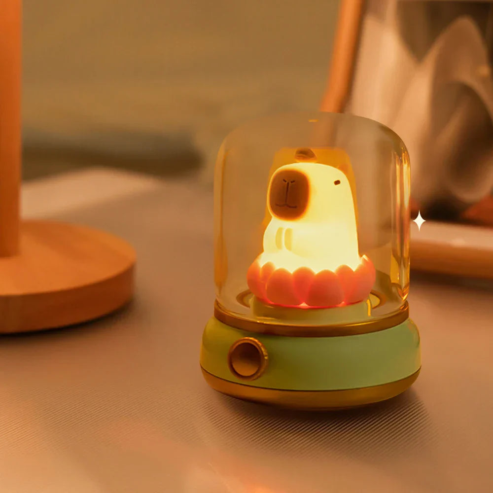 Maliben | Lumiflame Led Night Light | Retro Oil Design | Usb Rechargeable | Warm Mood Light