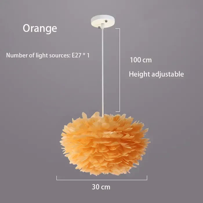 Maliben | Scandinavian Feathers Pendant Lamp With Modern Led