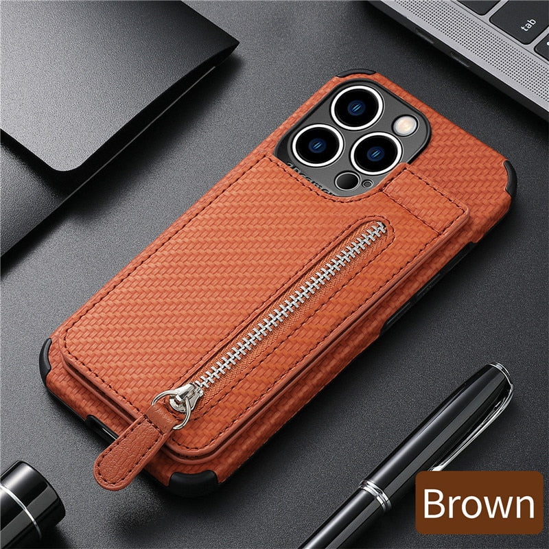 Maliben | Zip Zip Elegance Wallet Iphone Case