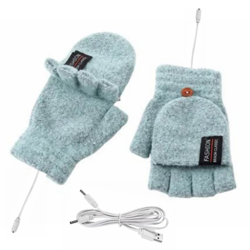 Maliben | Thermoloom Usb Heating Gloves | 3 Heat Levels | Soft Knit Material | Unisex One Size