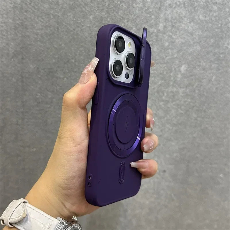Maliben | Magnetic Soft Wrist Bracket Lens Cover Iphone Case