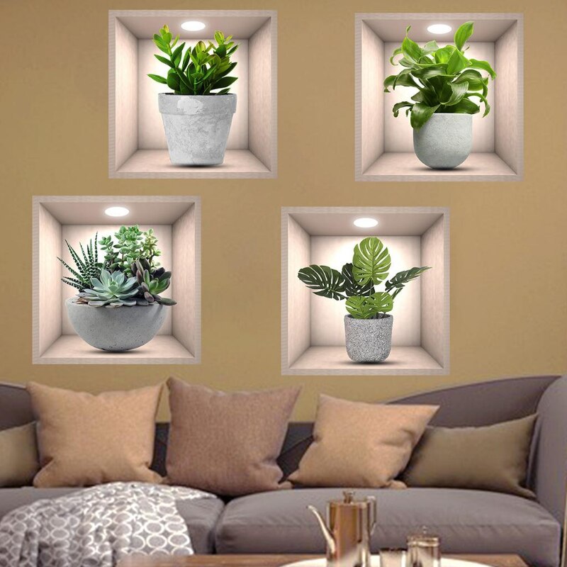 Maliben | Wall Decorative Potted Plant Stickers