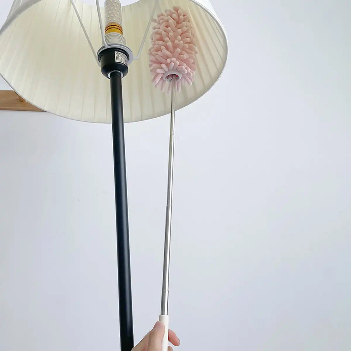 Maliben | Dustella Telescopic Duster | Extendable Up To 80 Cm | Microfiber Chenille & Stainless Steel Handle – For Ceiling, Furniture & Corners