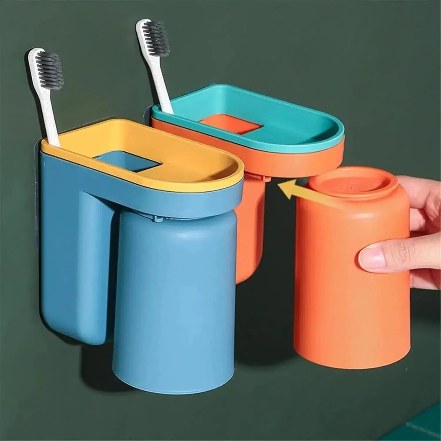 Maliben | Wall-Mounted Adhesive Toothbrush Holder – Stress-Free & Tidy Storage