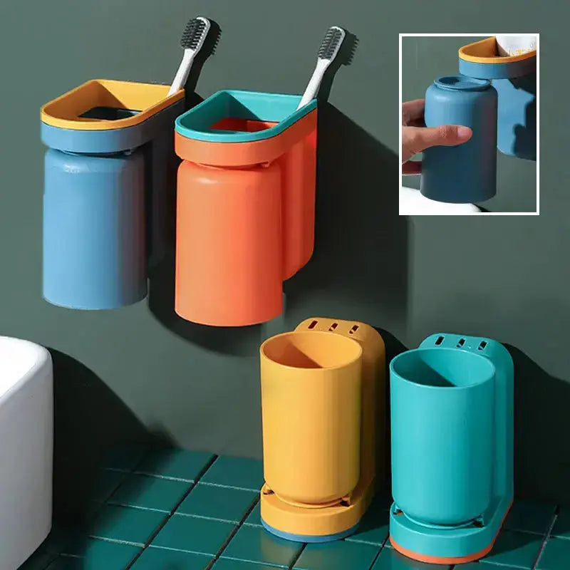 Maliben | Wall-Mounted Adhesive Toothbrush Holder – Stress-Free & Tidy Storage
