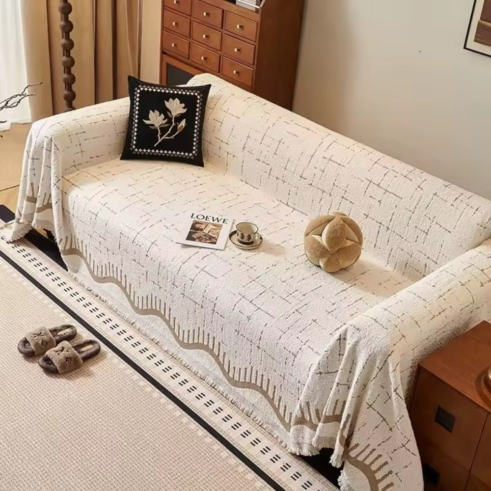 Maliben | Serene Horizon Lines Sofa Cover