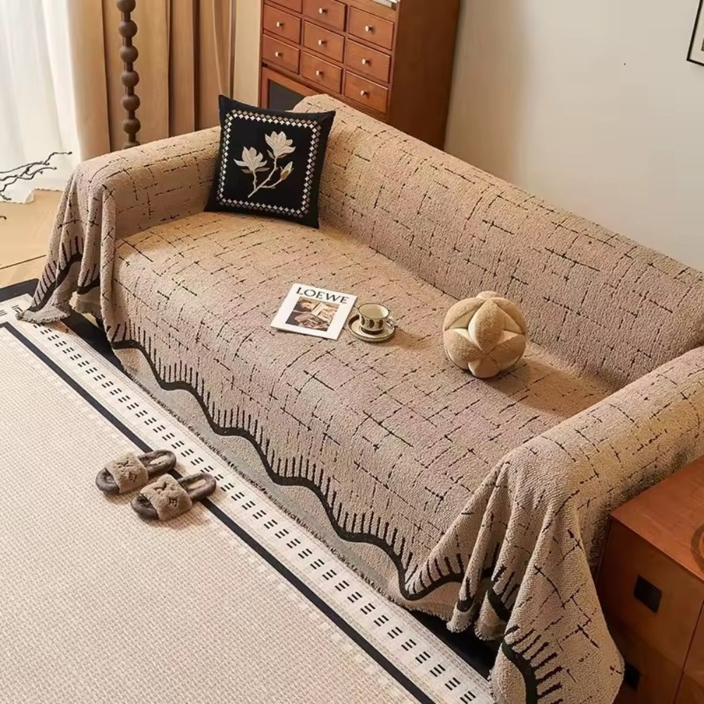Maliben | Serene Horizon Lines Sofa Cover
