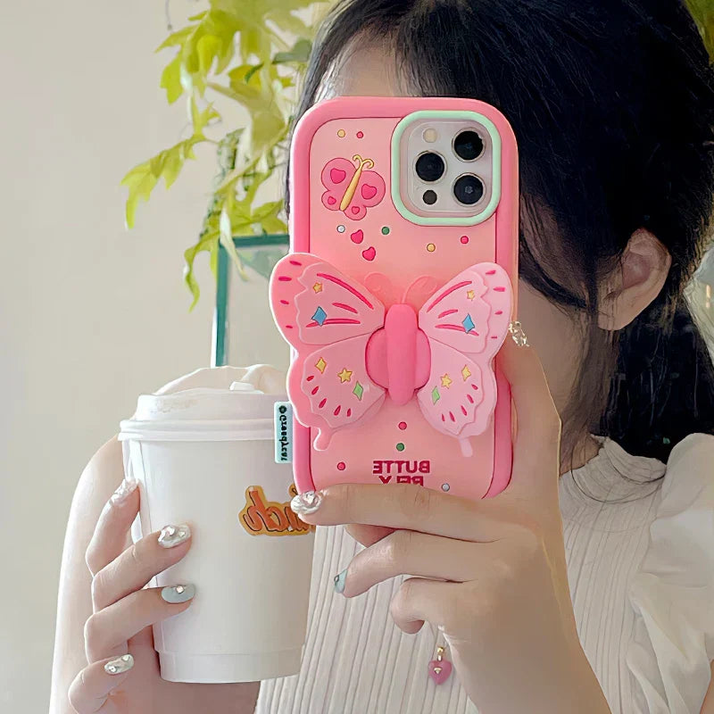Maliben | Lovely 3d Folded Butterfly Shockproof Iphone Case