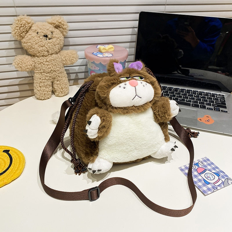 Maliben | Bored Plush Cat Shoulder Bag