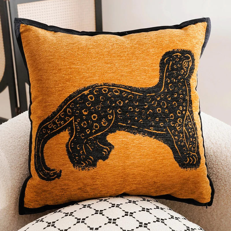 Maliben | Luxury Embroidered Decorative Cushion With Horse Print For Sofa And Living Room