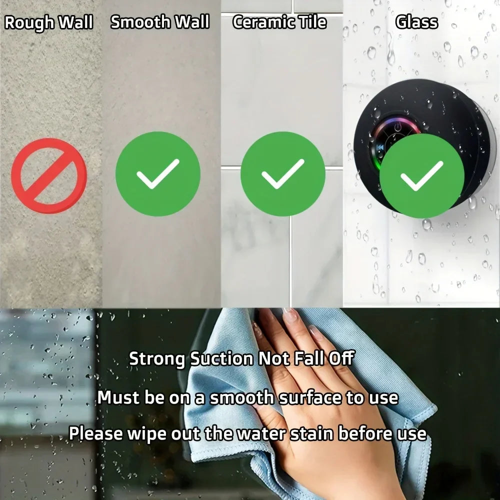 Maliben | Soundplash Shower Speaker | Waterproof & Wireless | With Suction Cup & Bluetooth 5.0