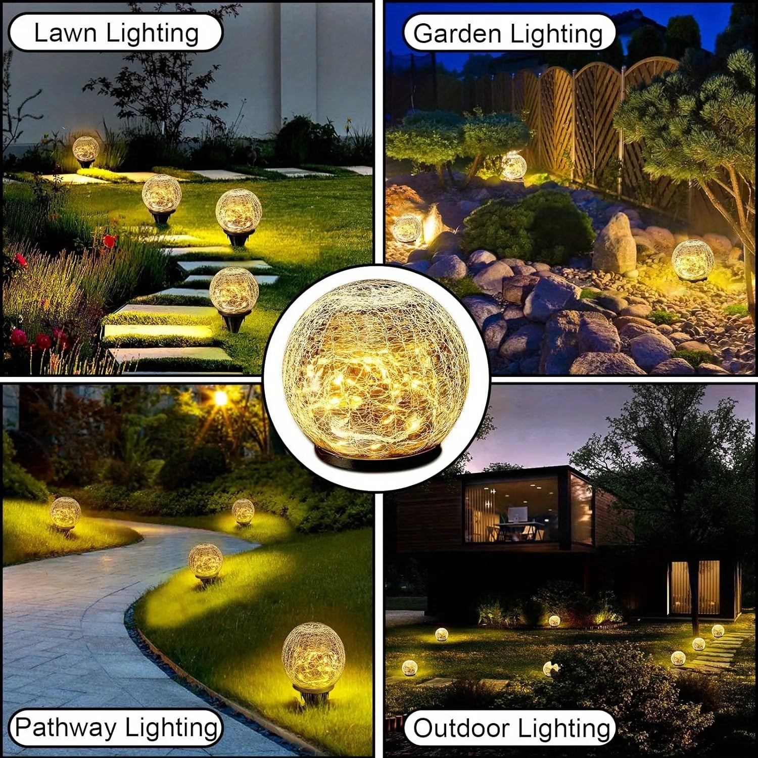 Maliben | Solar-Powered Glass Ball Magical Garden Light