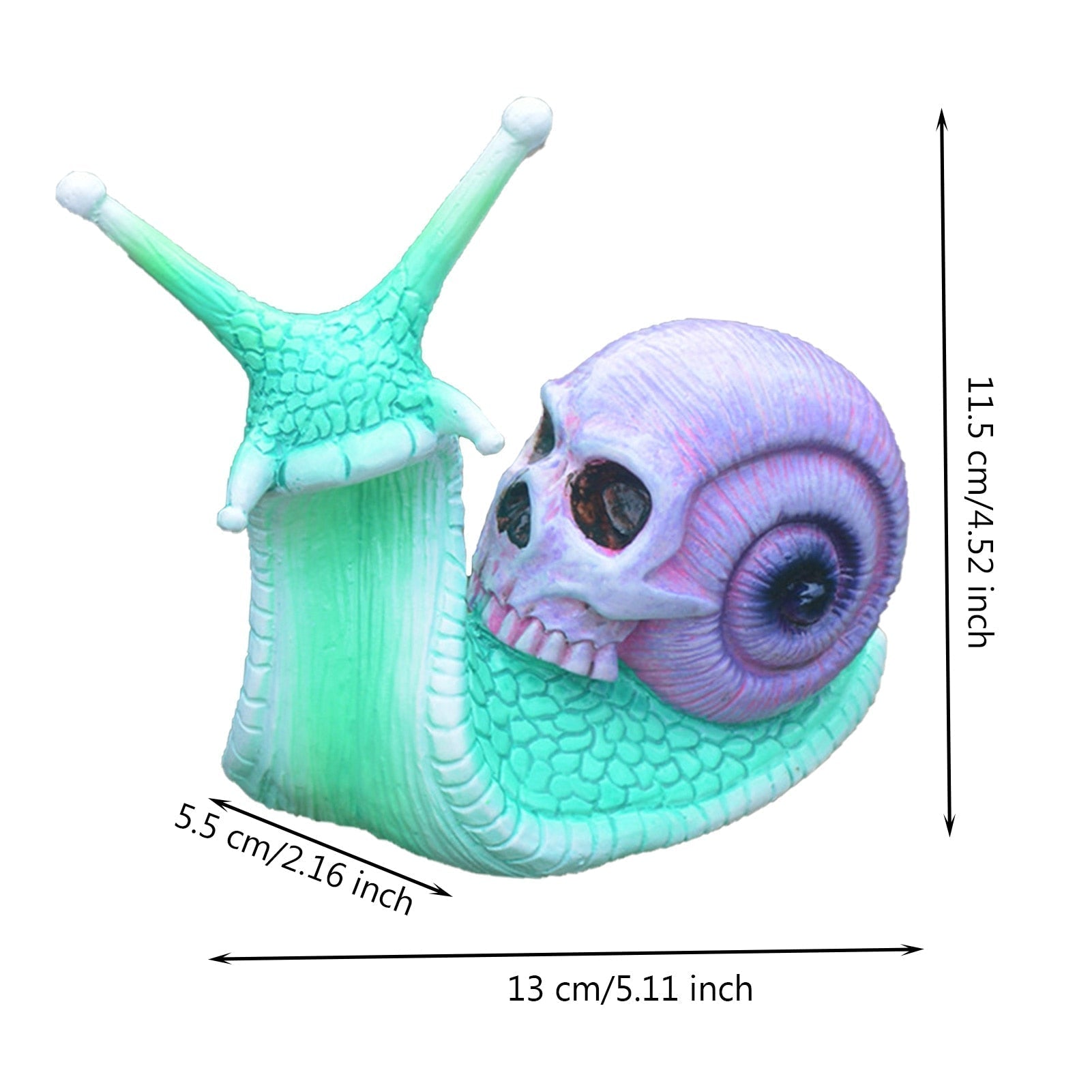 Maliben | Snail Skull Halloween Patio Sculpture