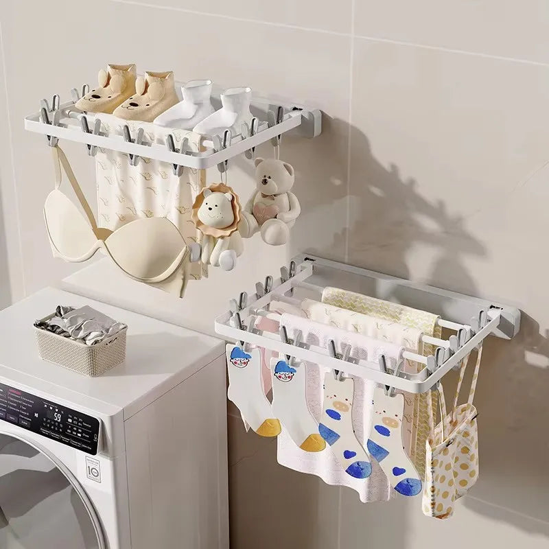 Maliben | Wall-Mounted Folding Dryer Aerofold | Space-Saving Clothes Dryer & Towel Holder | Windproof & Load-Bearing | Foldable