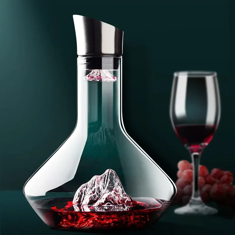Maliben | 1500ml Iceberg Decanter Creative Lead-Free Crystal Material Luxury High-Quality Home Red Wine Distributor Decanter Wine Jug