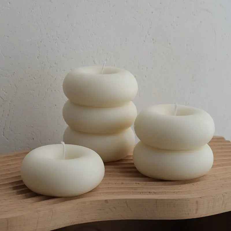 Maliben | Donut Aromatherapy Candle Round Smokeless