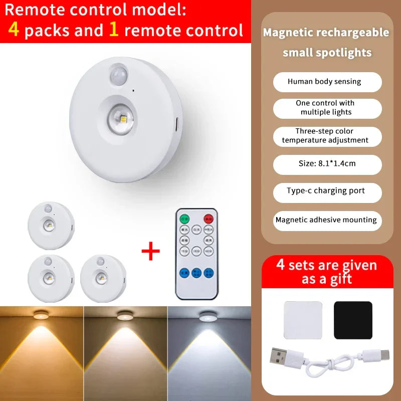 Maliben | Lumoline | Pir Motion Detector Led Light | Dimmable & Rechargeable | Wireless