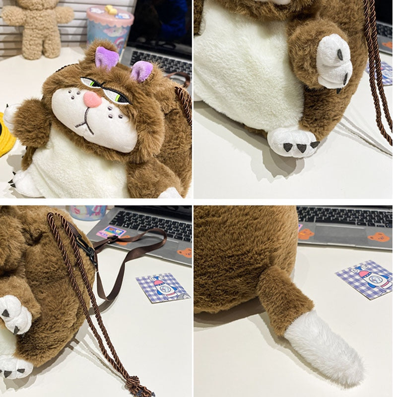Maliben | Bored Plush Cat Shoulder Bag
