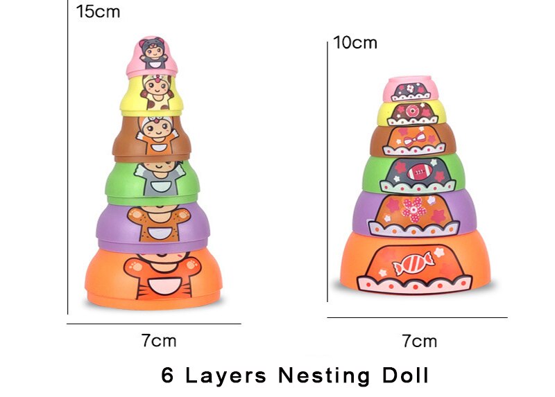 Maliben | Educational Colorful Kids Matryoshka Dolls