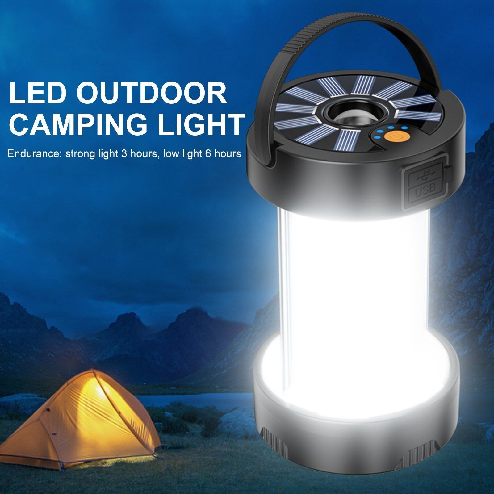 Maliben | Magnetic Solar Powered Emergency Camping Light