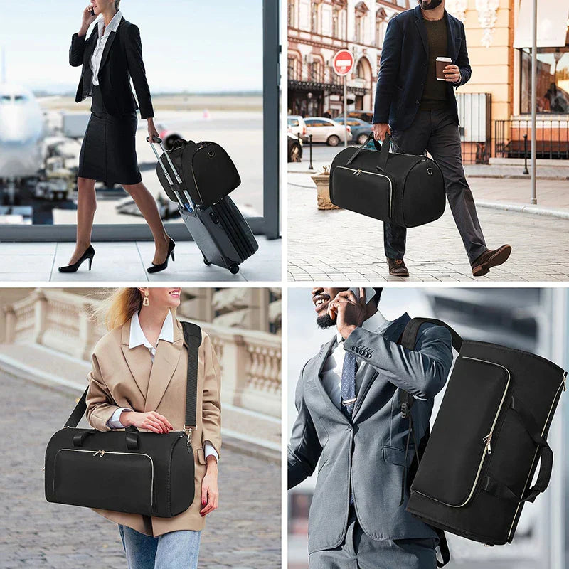 Maliben | Voyatura Flexpack | Foldable Travel Bag With Suit Compartment | 53 L | 3-In-1 Backpack, Shoulder Bag & Duffel Bag