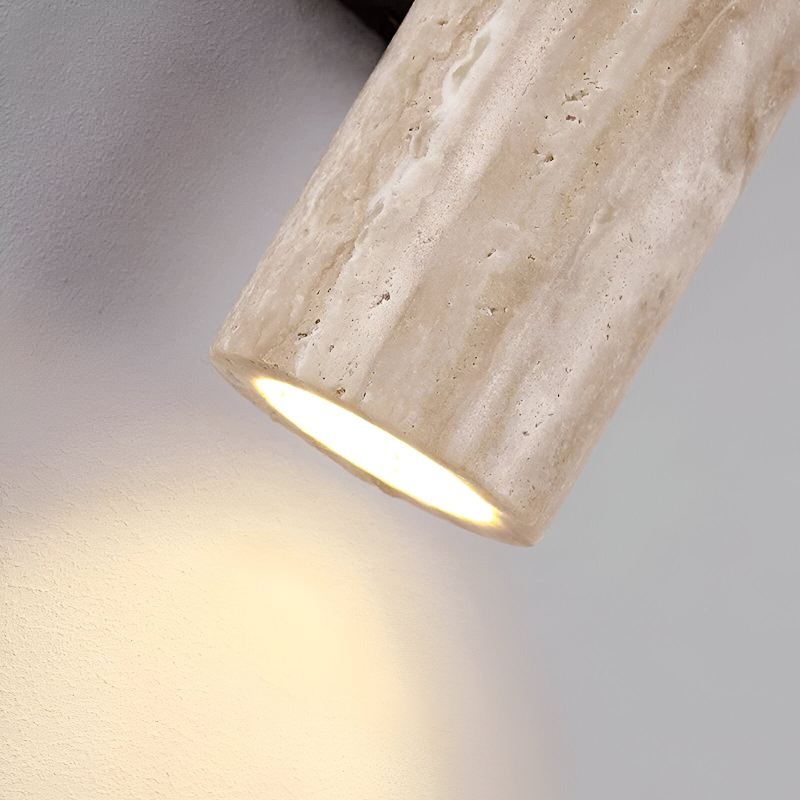 Maliben | TravertIne Wall Lamp in Japandi Tube Shape