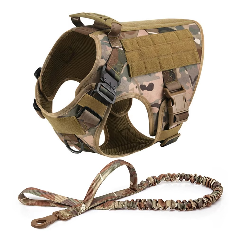 Maliben Tactical Dog Harness and Leash Set for Medium and Large Dogs