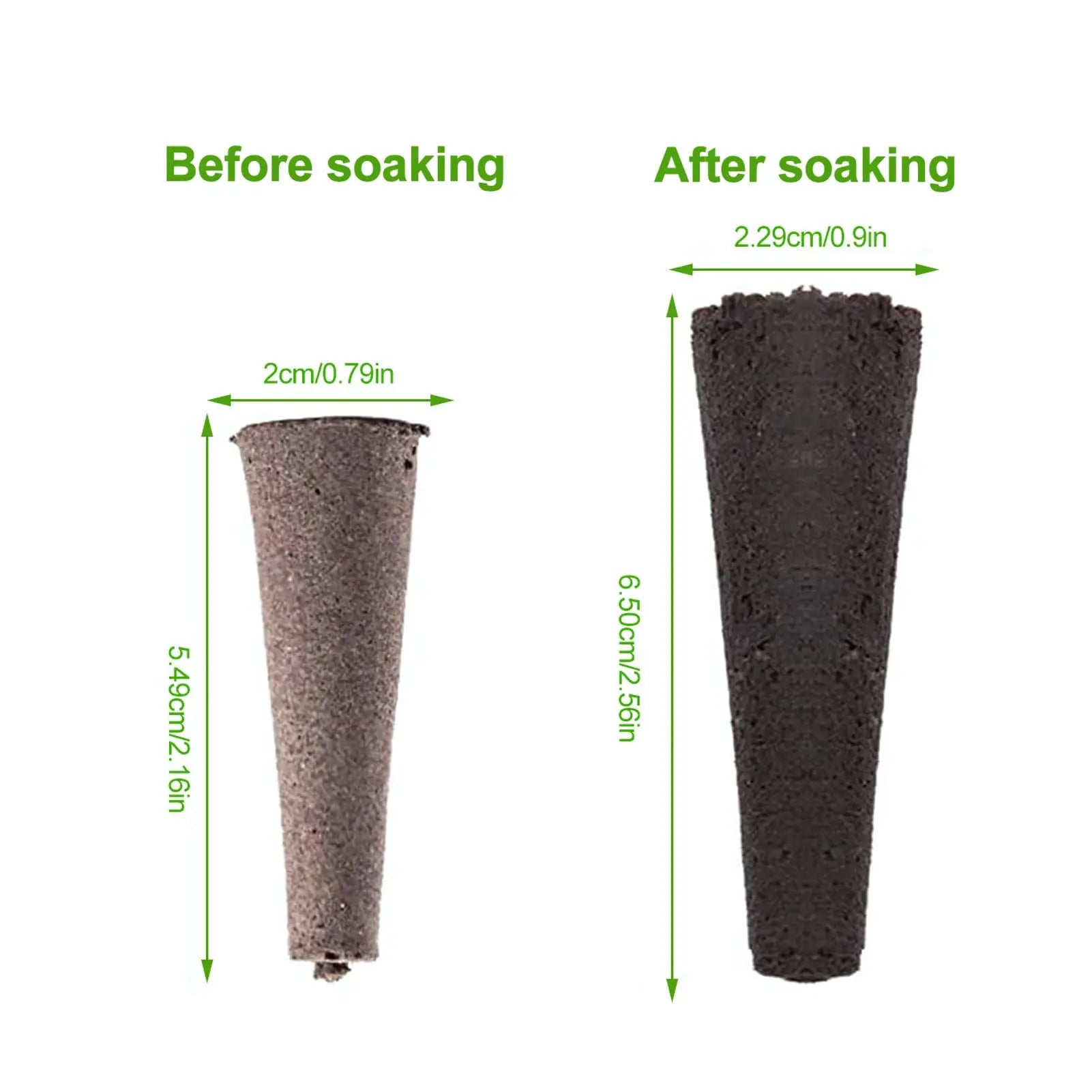 Maliben | Wurzelwunder Planting Sponges 50 Pieces | Replacement Growth Sponges For Hydroponics & Soil | For Herbs, Vegetables & Flowers
