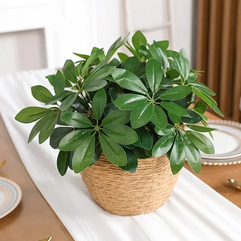 Maliben | Artificial Plant Everleaf 33 | 33 Cm | With Stem & Leaves | Low-Maintenance Decor For Home & Office