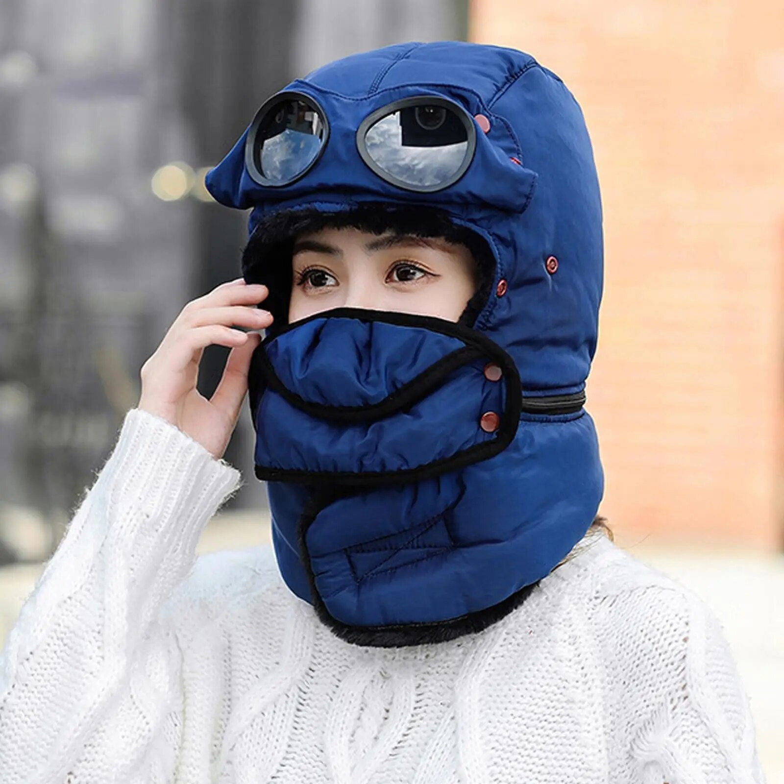 Maliben Polar Vision Thermal Windproof Beanie — Face Covering