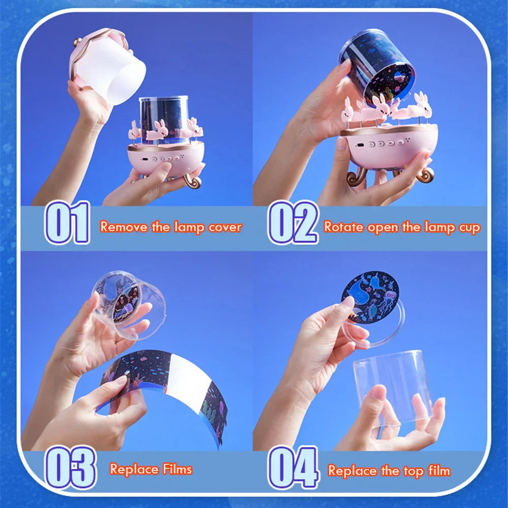 Maliben | Magical Bunny Led Night Light Projector