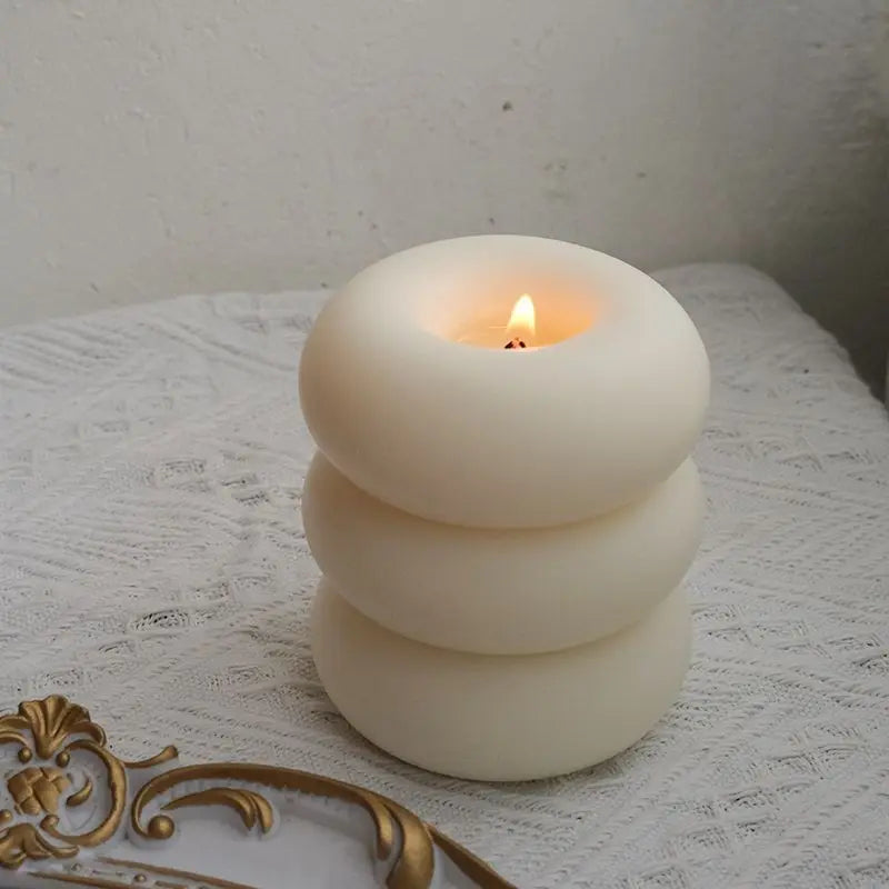 Maliben | Donut Aromatherapy Candle Round Smokeless