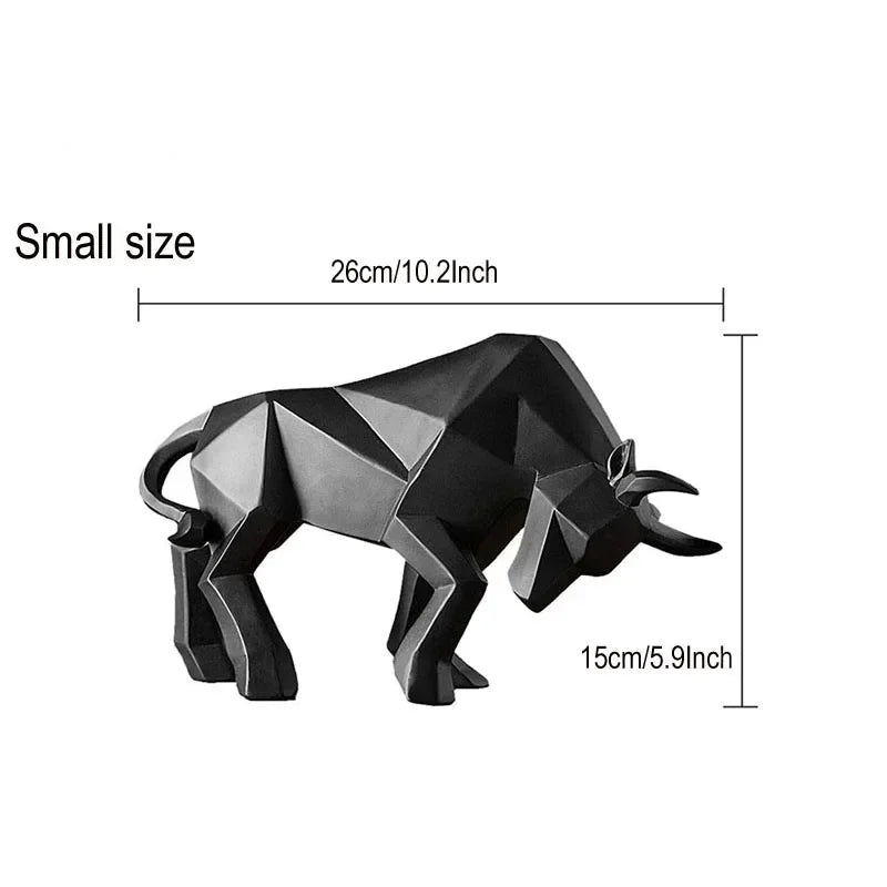 Maliben | Toroarte Bull Sculpture | Nordic Design | Resin Figure Modern | 35 Cm / 26 Cm