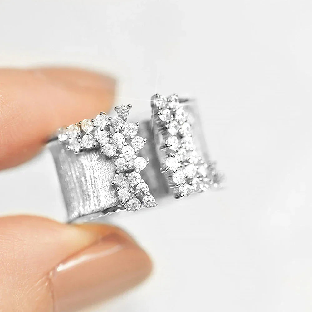 Maliben | Bold Diamond Sparkle Open Ring