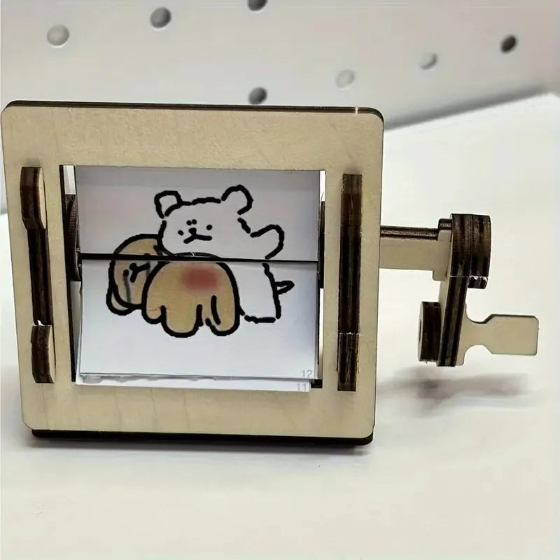 Maliben | Diy Wooden Hand-Cranked Animation Machine Desktop Decor Kit